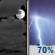 Tonight: Rain showers likely between midnight and 5am, then showers and thunderstorms likely. Mostly cloudy, with a low around 64. Southeast wind 0 to 5 mph. Chance of precipitation is 70%. New rainfall amounts between a tenth and quarter of an inch possible. Tonight: Mostly Cloudy then Showers And Thunderstorms Likely