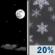 Tonight: A slight chance of snow showers after 4am. Mostly clear, with a low around 26. Northwest wind 0 to 15 mph, with gusts as high as 30 mph. Chance of precipitation is 20%. New snow accumulation of less than half an inch possible. Tonight: Mostly Clear then Slight Chance Snow Showers
