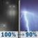 Tonight: Rain showers likely and areas of drizzle before 8pm, then rain between 8pm and 5am, then rain and a slight chance of thunderstorms. Cloudy. Low around 46, with temperatures rising to around 53 overnight. East wind 10 to 15 mph, with gusts as high as 30 mph. Chance of precipitation is 100%. New rainfall amounts between 1 and 2 inches possible. Tonight: Light Rain