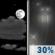 Tonight: Partly Cloudy then Chance Light Rain