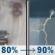 Monday: Rain before 5pm, then rain and a slight chance of thunderstorms. Cloudy, with a high near 57. Northeast wind 5 to 10 mph. Chance of precipitation is 90%. New rainfall amounts between a half and three quarters of an inch possible. Monday: Rain