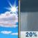Thursday: A slight chance of rain showers after 4pm. Mostly sunny, with a high near 58. Southwest wind 5 to 10 mph. Chance of precipitation is 20%. Thursday: Mostly Sunny then Slight Chance Rain Showers