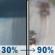 Sunday: Patchy fog before 7am, then a chance of rain showers between 10am and 1pm, then rain. Cloudy, with a high near 56. East wind 0 to 5 mph. Chance of precipitation is 90%. New rainfall amounts between a quarter and half of an inch possible. Sunday: Chance Rain Showers then Rain