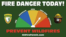 Graphic displaying VERY HIGH fire danger