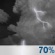 Friday Night: Showers and thunderstorms likely. Mostly cloudy, with a low around 60. South wind 0 to 5 mph. Chance of precipitation is 70%. Friday Night: Showers And Thunderstorms Likely