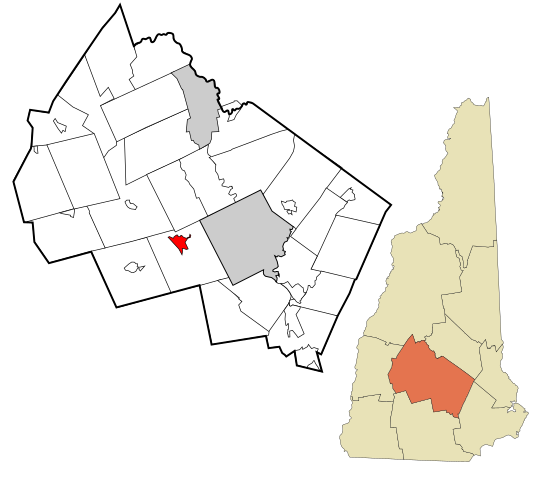 Map of NH and Merrimack County highlighting Contoocook Outline map of New Hampshire and Merrimack County highlighting Contoocook