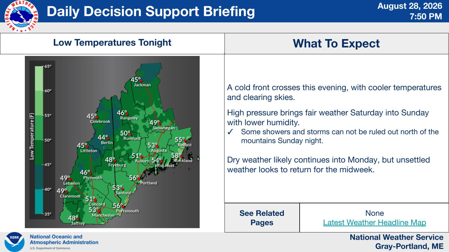 NWS Gray, Maine primary briefing slide