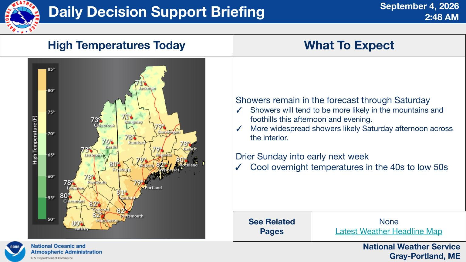 NWS Gray, Maine primary briefing slide