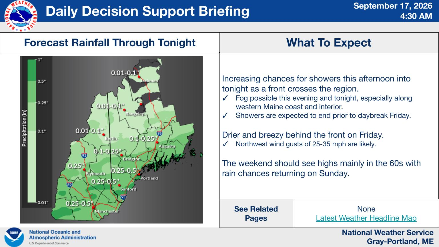 NWS Gray, Maine primary briefing slide