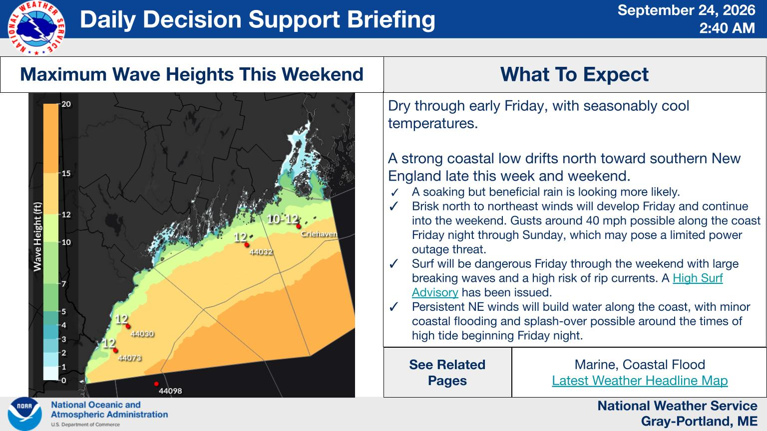 NWS Gray, Maine primary briefing slide