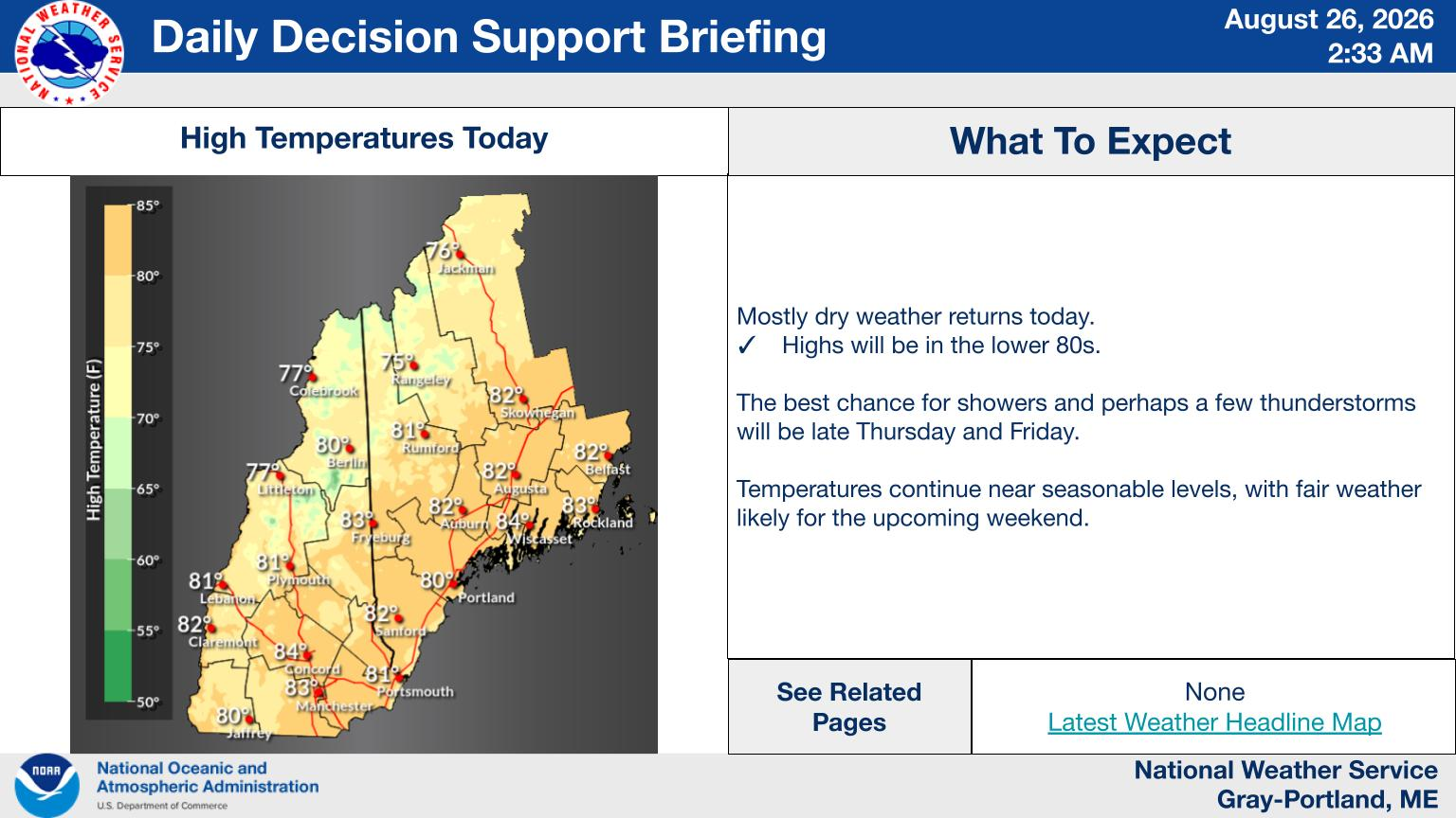 NWS Gray, Maine primary briefing slide