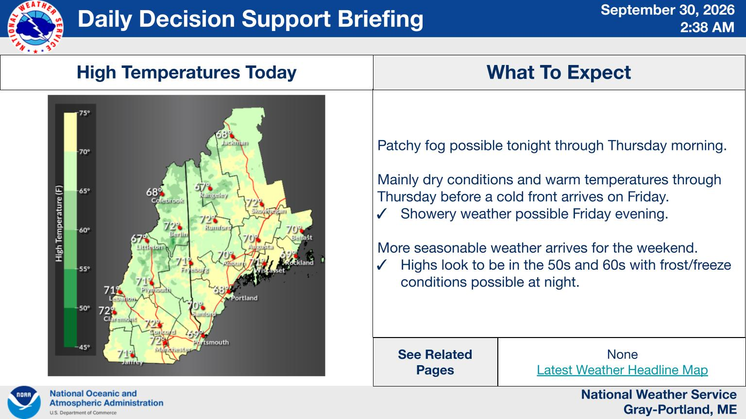 NWS Gray, Maine primary briefing slide