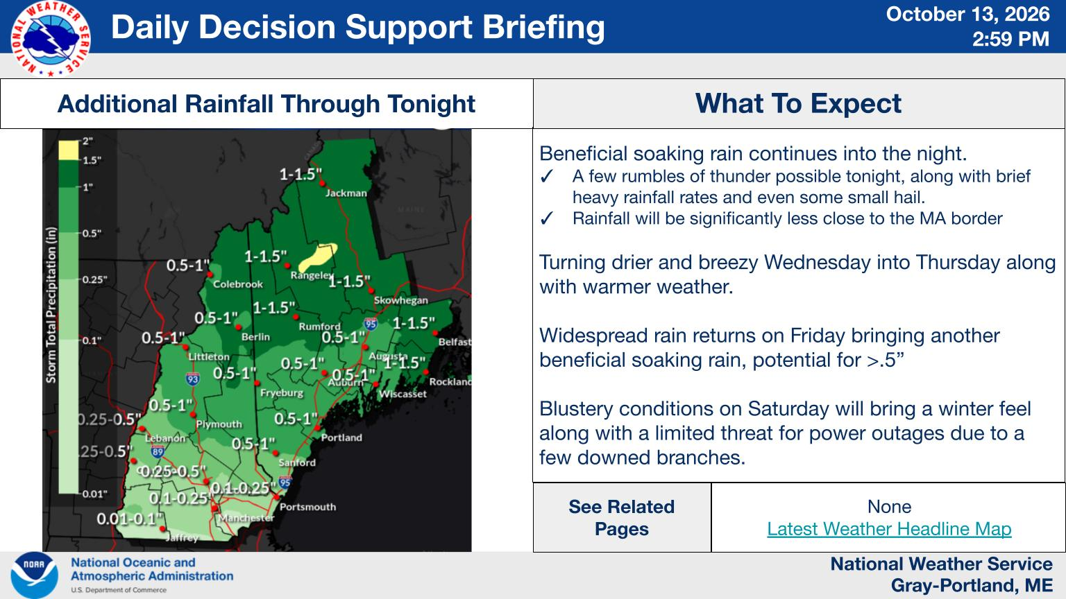 NWS Gray, Maine primary briefing slide