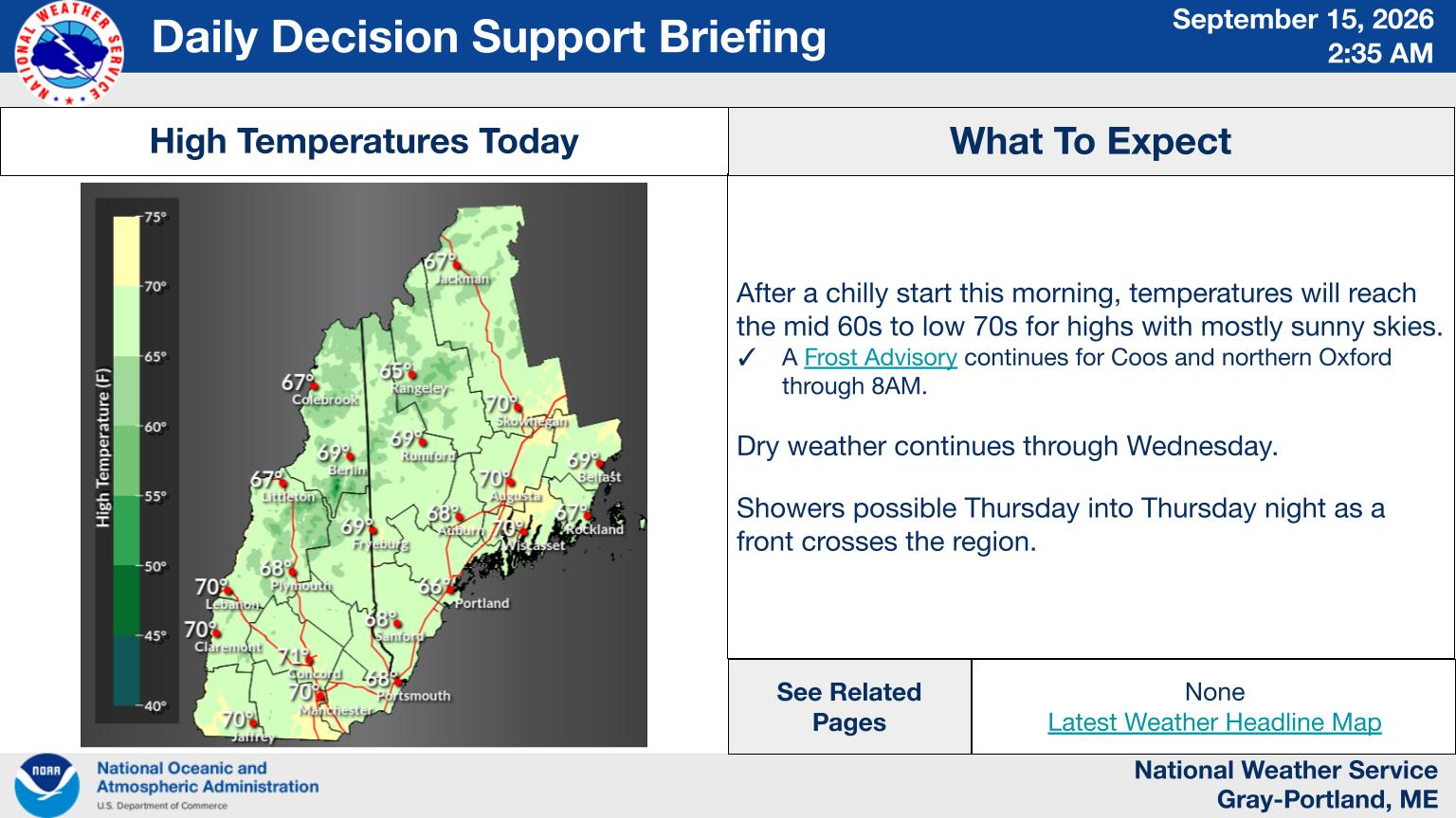 NWS Gray, Maine primary briefing slide