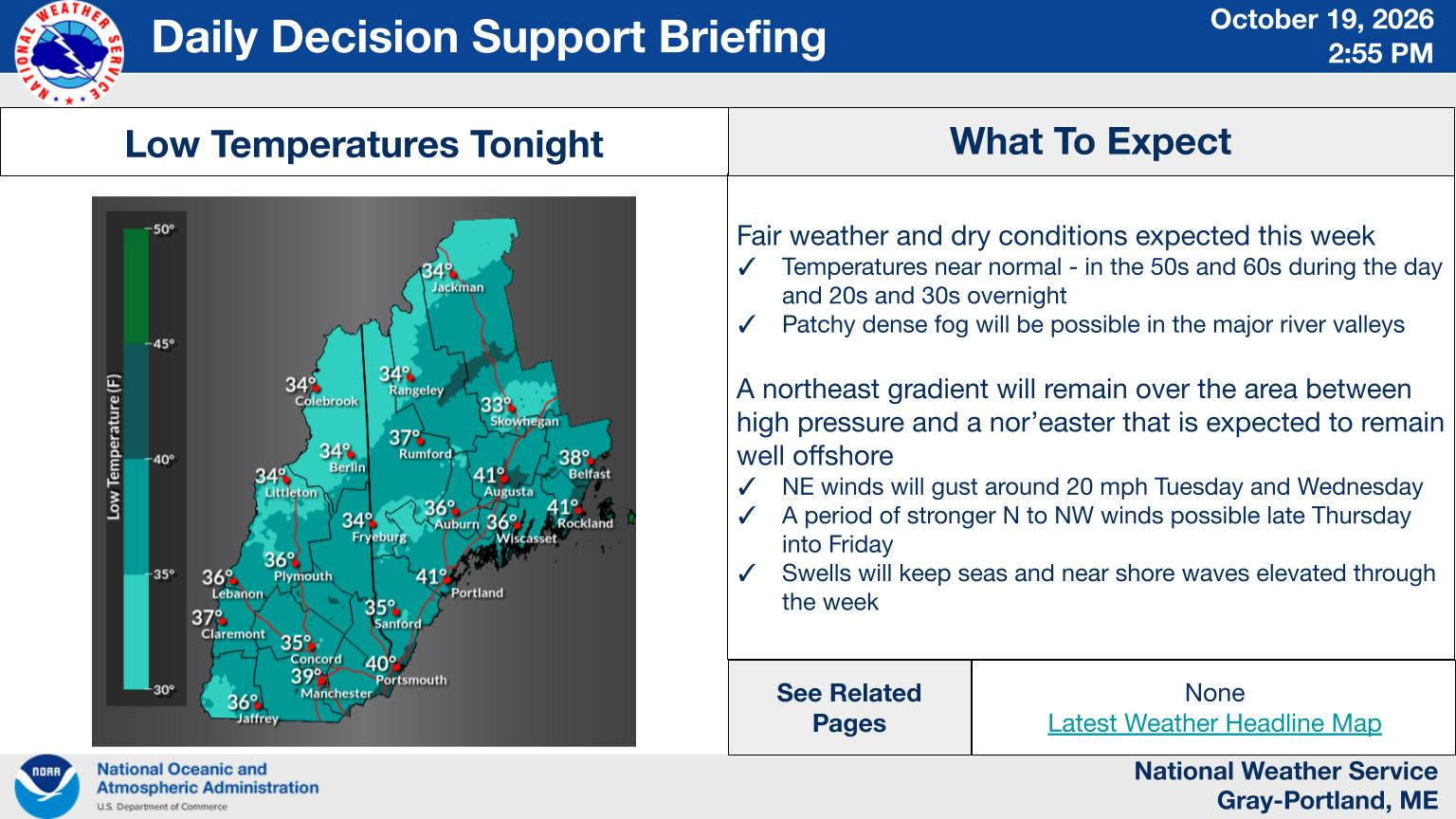 NWS Gray, Maine primary briefing slide