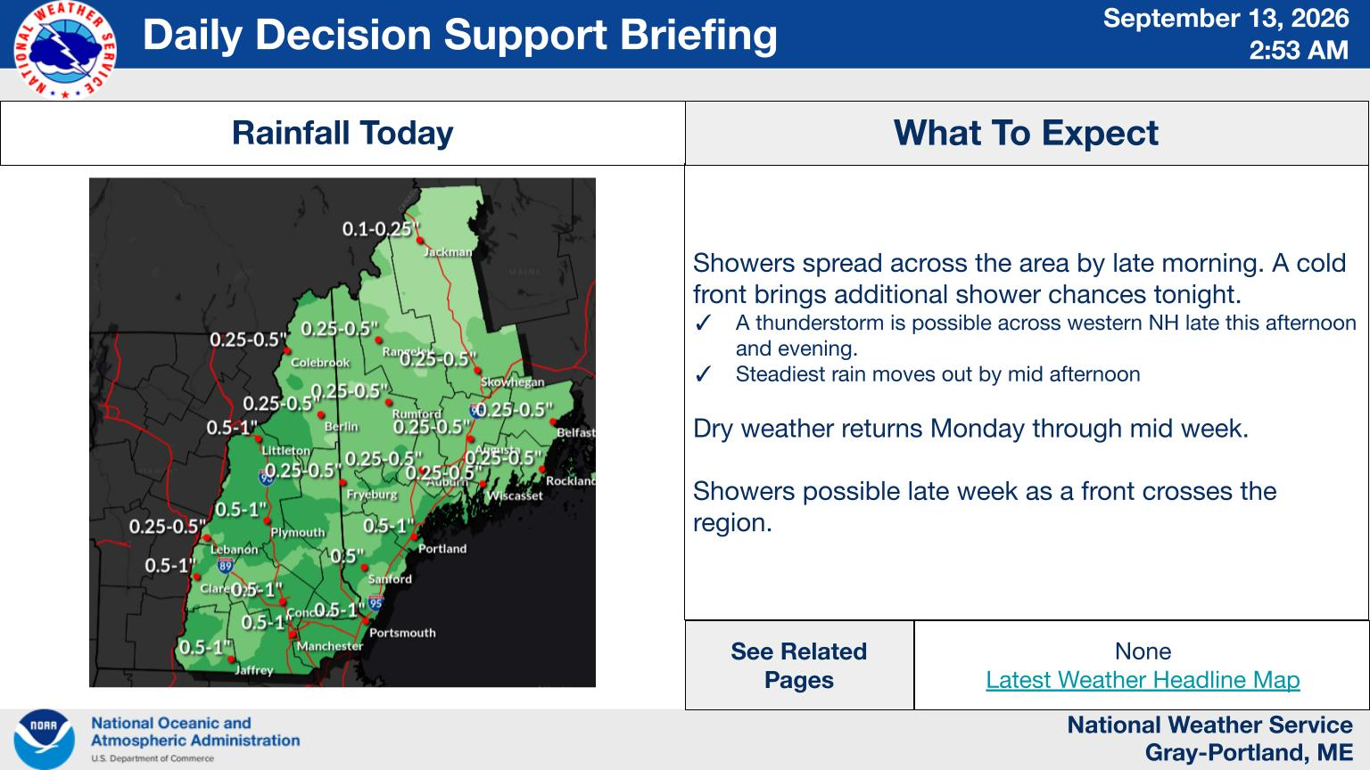 NWS Gray, Maine primary briefing slide