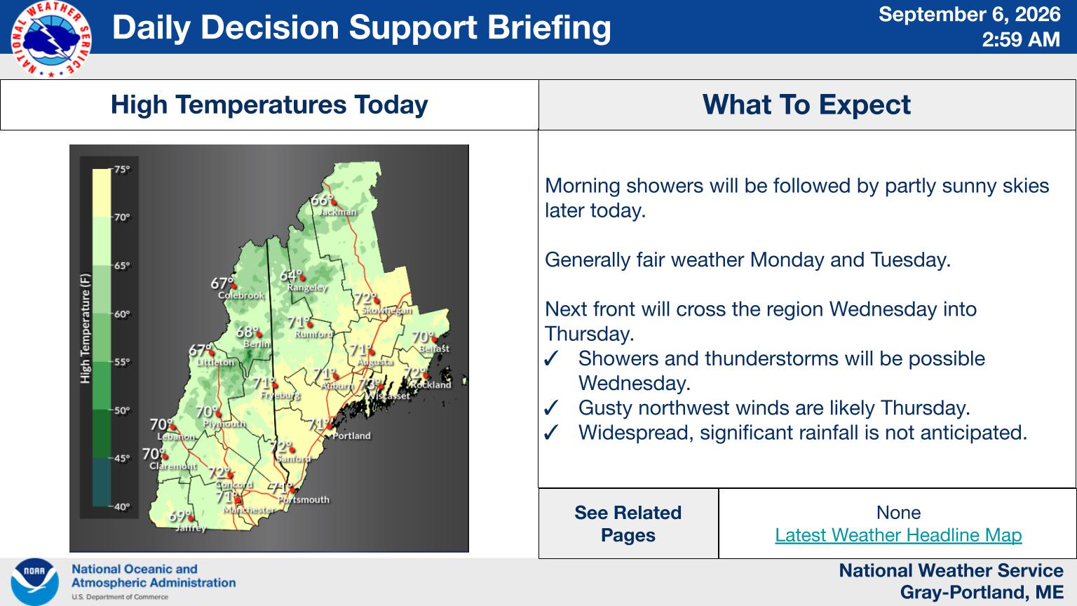 NWS Gray, Maine primary briefing slide