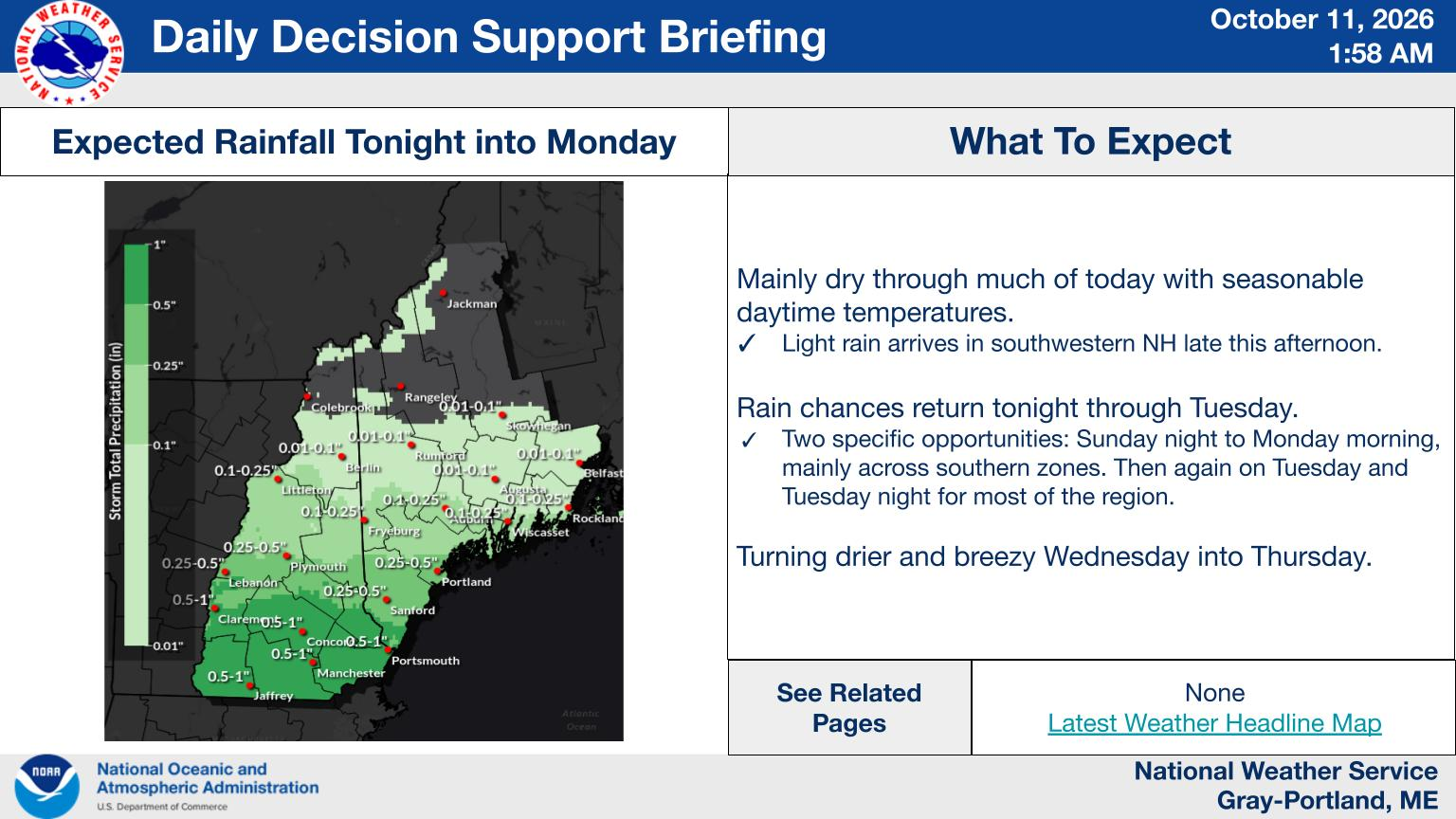 NWS Gray, Maine primary briefing slide