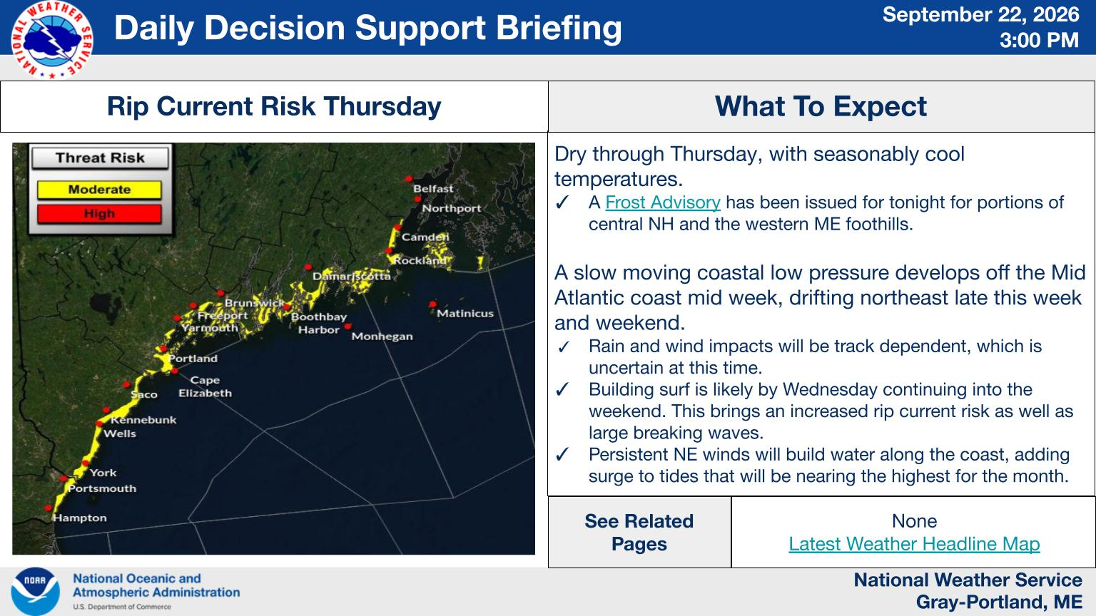 NWS Gray, Maine primary briefing slide