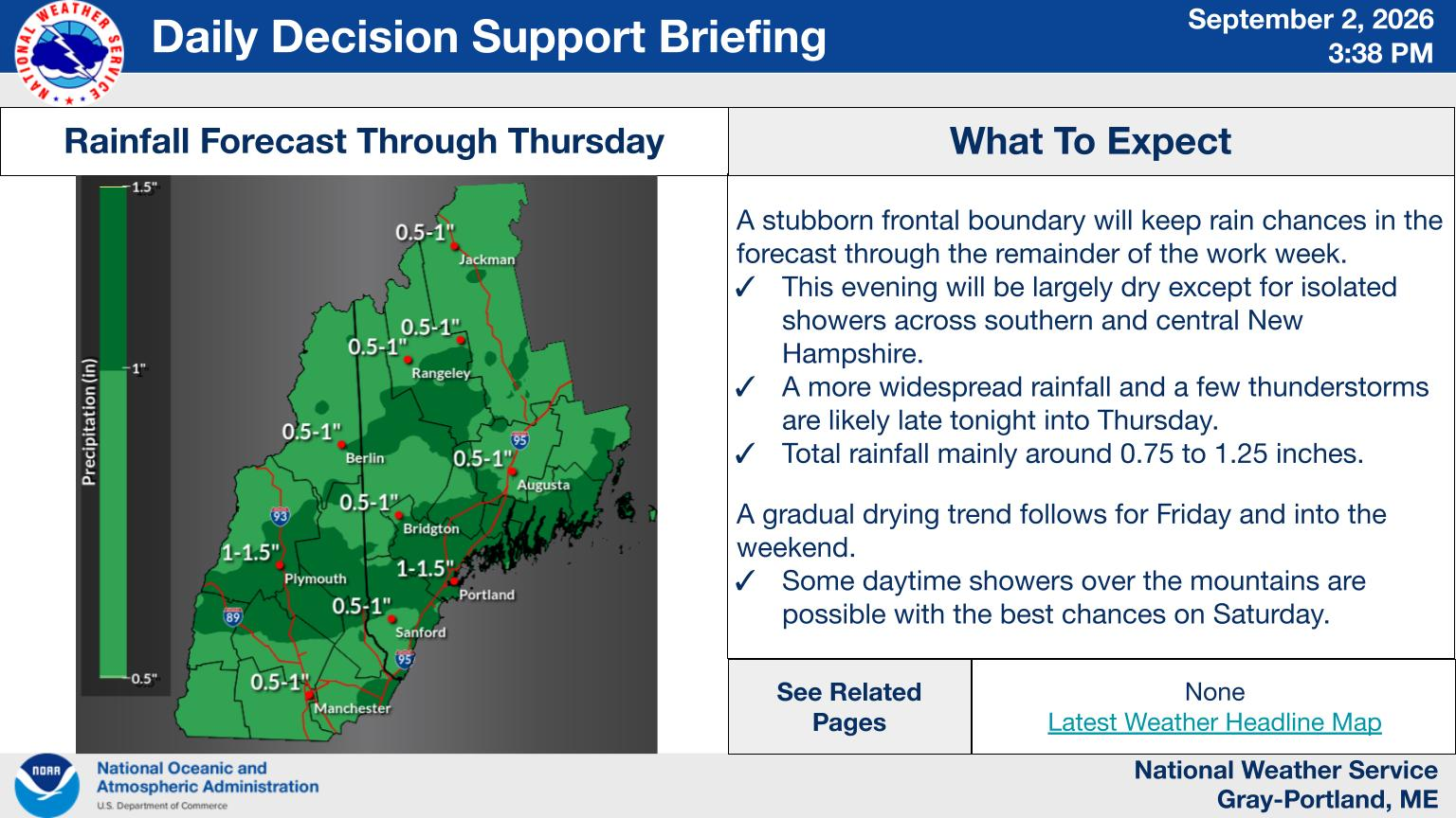 NWS Gray, Maine primary briefing slide