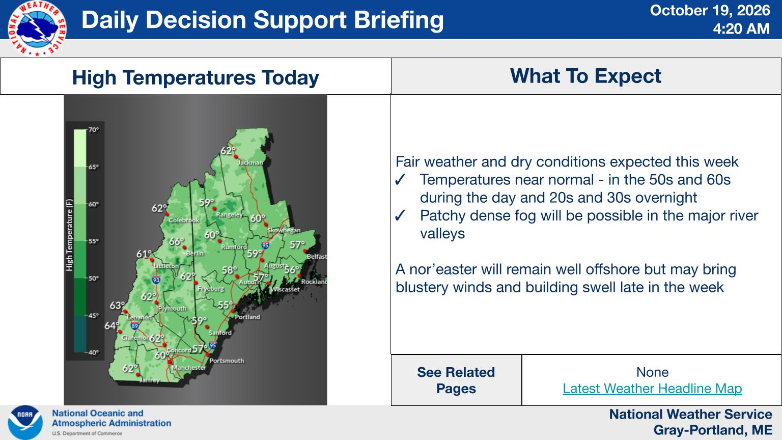 NWS Gray, Maine primary briefing slide