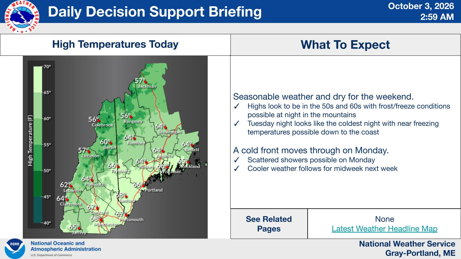NWS Gray, Maine primary briefing slide