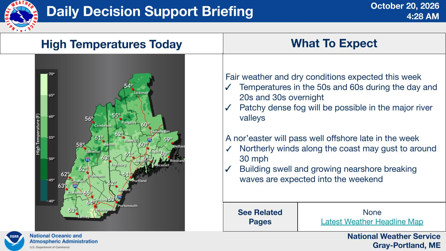 NWS Gray, Maine primary briefing slide