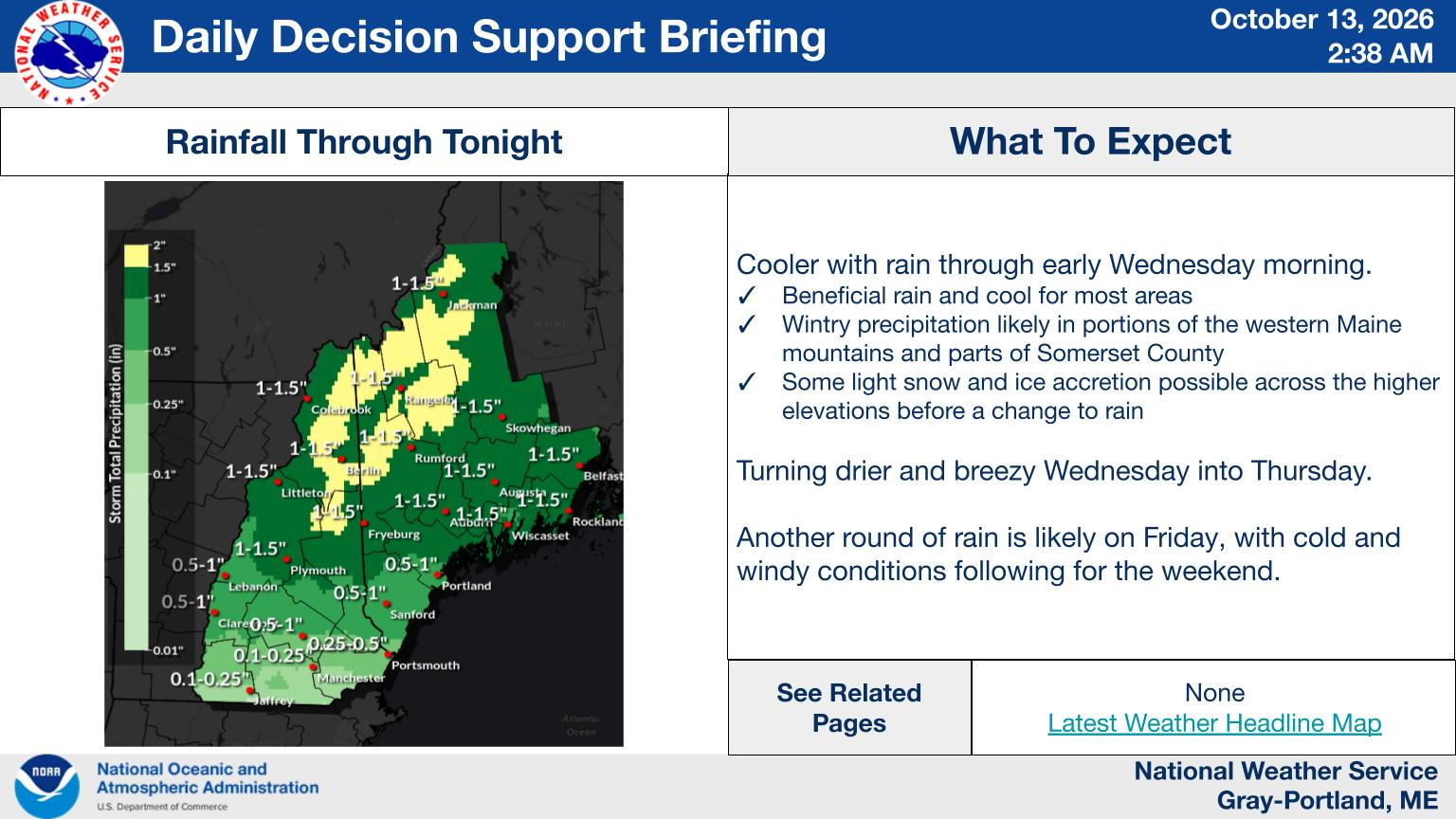 NWS Gray, Maine primary briefing slide