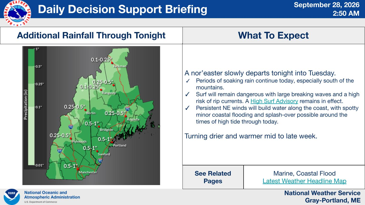 NWS Gray, Maine primary briefing slide