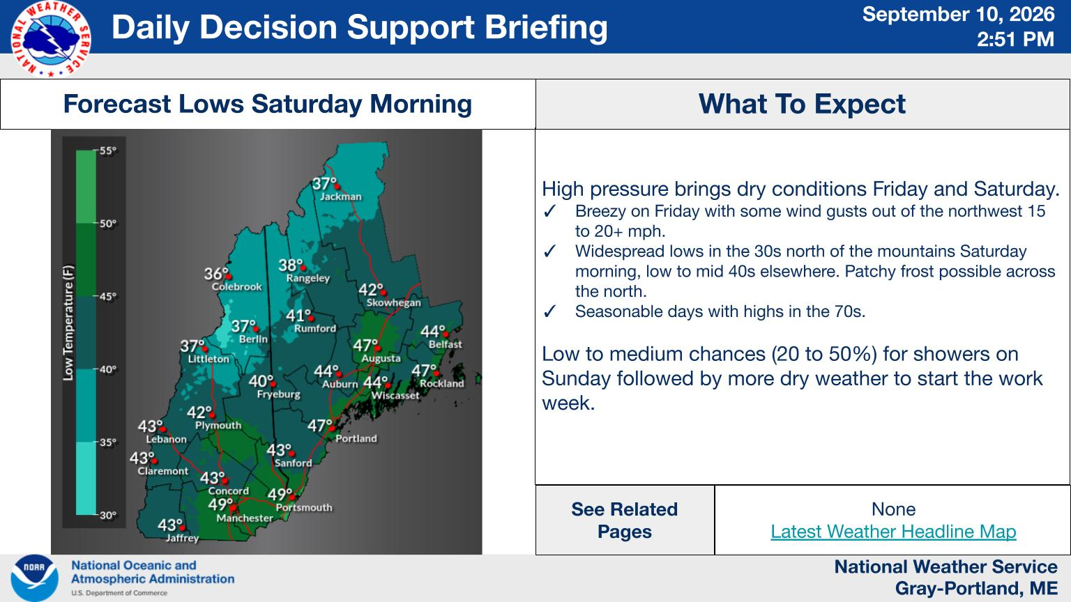 NWS Gray, Maine primary briefing slide