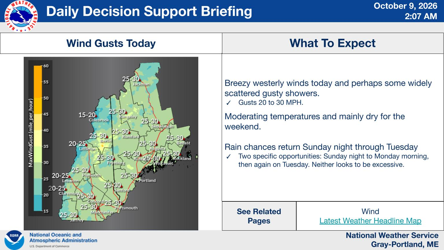NWS Gray, Maine primary briefing slide