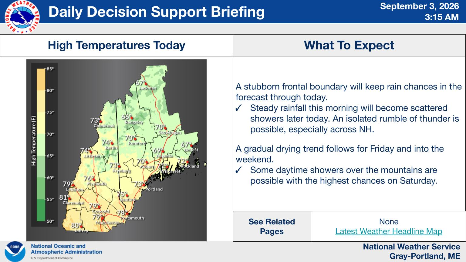 NWS Gray, Maine primary briefing slide