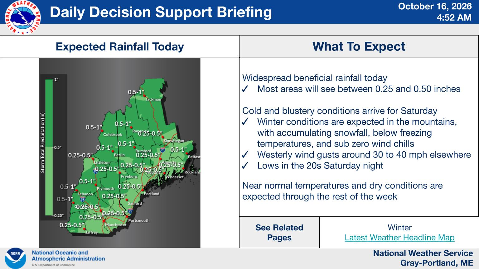 NWS Gray, Maine primary briefing slide